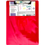 Клипборд пластиковый "deVENTE. Pastel" A4 (225x316 мм) толщина 2 мм, с выдвижным подвесом, в пластиковом пакете, непрозрачный розовый
