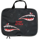 Папка для тетрадей "deVENTE. Shark Attack" A4 (35x27x2 см) текстильная, на молнии с трех сторон, с текстильными ручками увеличенной длины 24 см