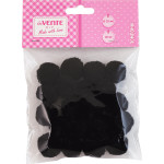 Набор помпонов для творчества "deVENTE" 25 мм, 20 шт, цвет черный, в пластиковом пакете с блистерным подвесом