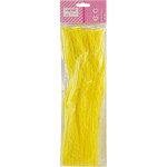 Проволока пушистая Шенил для творчества "deVENTE" 1,5x30 см, 10 шт, цвет желтый, в пластиковом пакете с блистерным подвесом