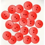 Пуговицы декоративные "deVENTE" деревянные, 10 мм, 20 шт, цвет красный, в пластиковом пакете с блистерным подвесом