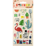 Набор наклеек для творчества объемные мягкие с блеском "deVENTE. Summer time" 10x18,5 см, в пластиковом пакете с блистерным подвесом