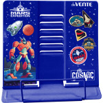 Подставка для учебников и книг "deVENTE. Mars Expedition" 15,4x15,2 см, металлическая окрашенная, вес 235 г, с противоскользящими ножками, синяя, с полноцветным рисунком, в пластиковом пакете с европодвесом
