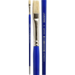 Кисть художественная "deVENTE. Art" щетина № 06 плоская, удлиненная деревянная ручка с многослойным лакокрасочным покрытием, никелированная обойма, индивидуальная маркировка