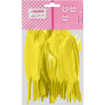 Перья декоративные "deVENTE" натуральные гусиные, размер 10-15 см, 30 шт, желтые, в пластиковом пакете с блистерным подвесом
